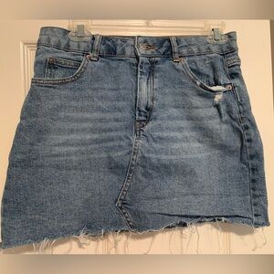 Wild fable distressed denim mini skirt
